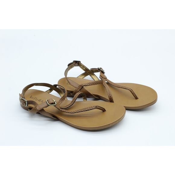 Kelly & Katie brown bohemian strappy slingback peasant gladiator sandals 7 - Picture 1 of 7